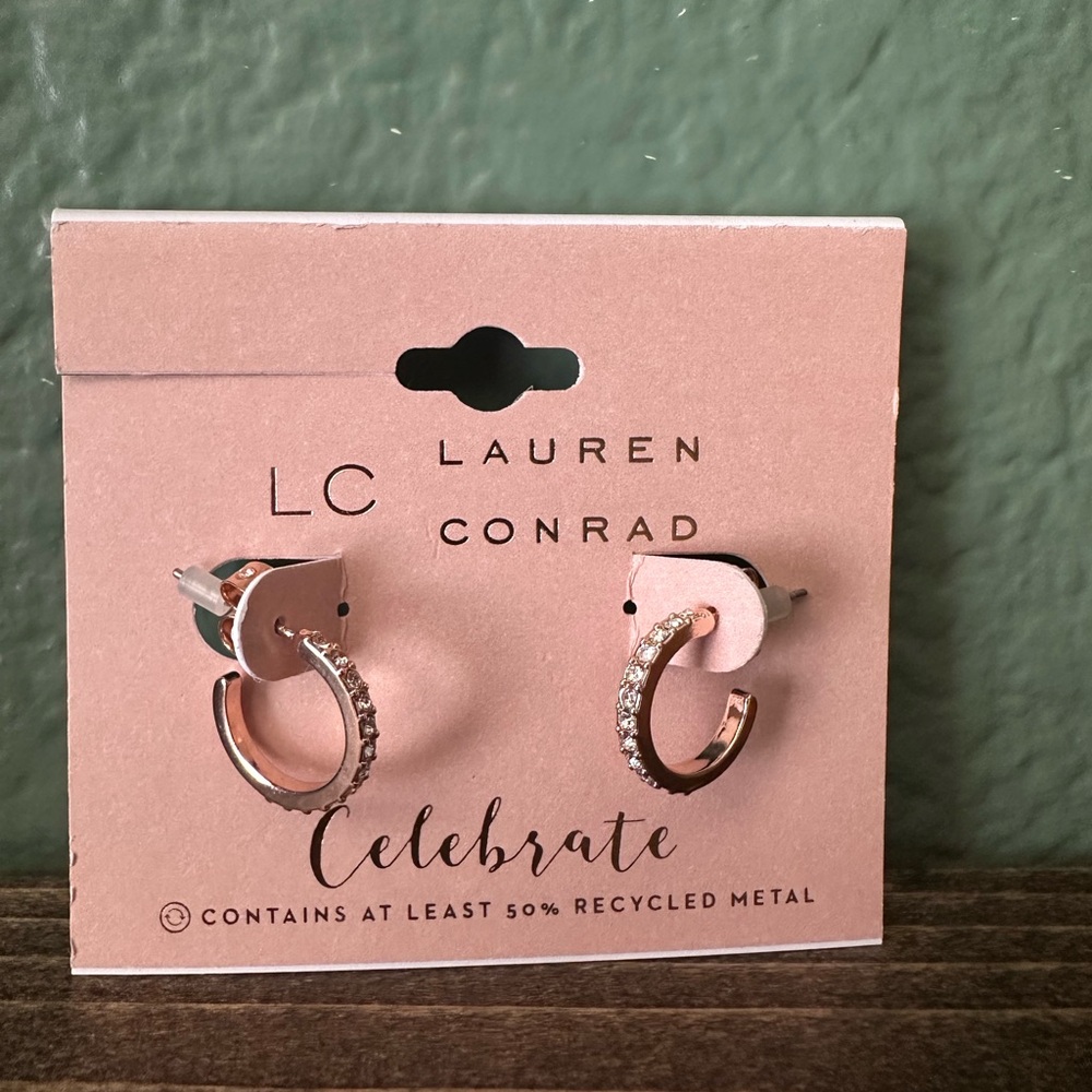 LC Lauren Conrad Rose Gold Tone Hoop